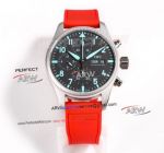 Replica IWC Pilot’S Mercedes-Amg Petronas Formula One Team Red Quick Release Strap Sandblasted Watch 